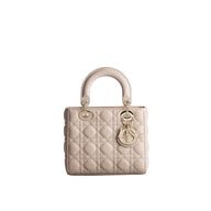 Dior Beige Axelremsväska I Läder