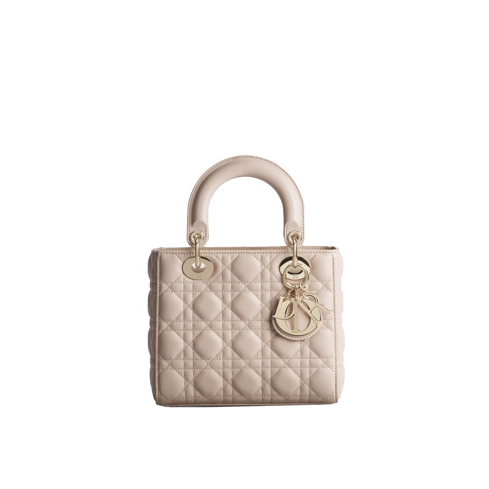 Dior Beige Axelremsväska I Läder