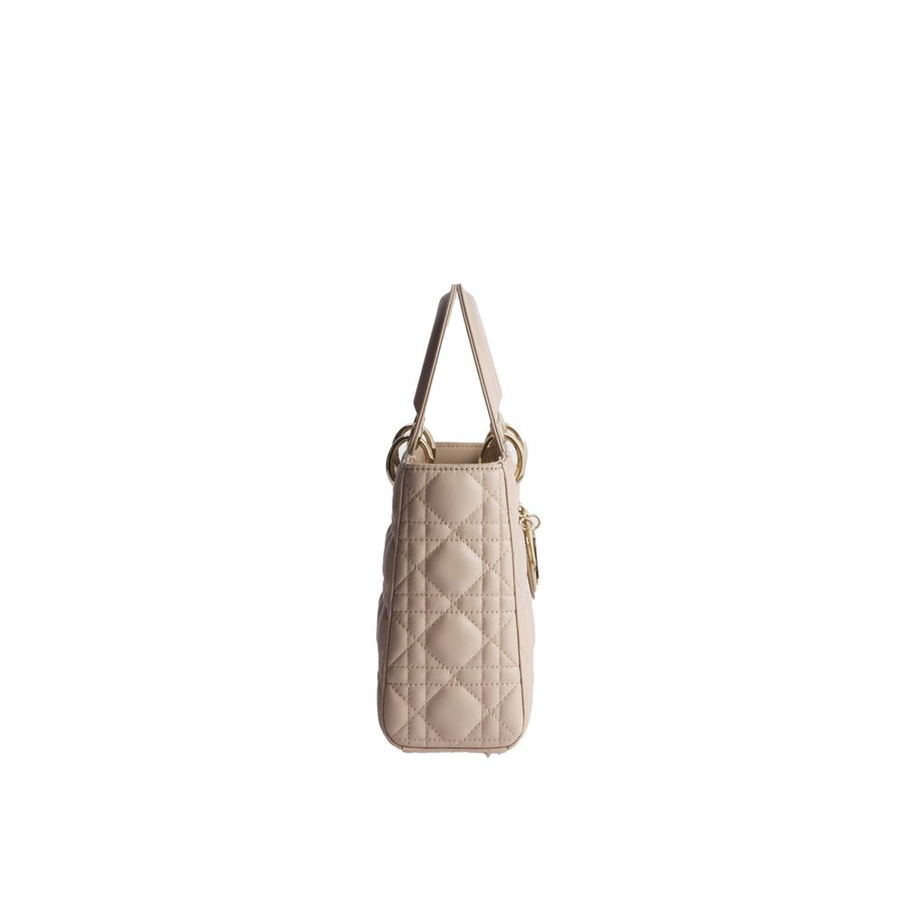 Dior Beige Axelremsväska I Läder