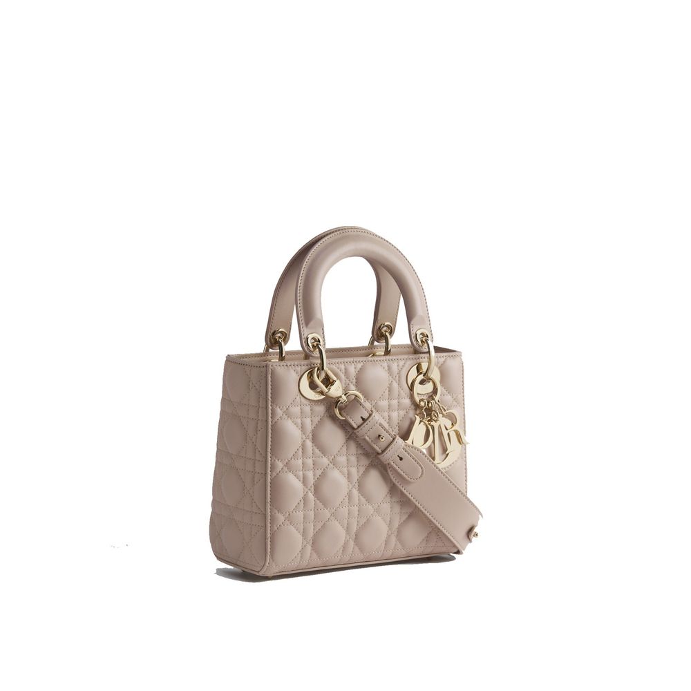 Dior Beige Axelremsväska I Läder