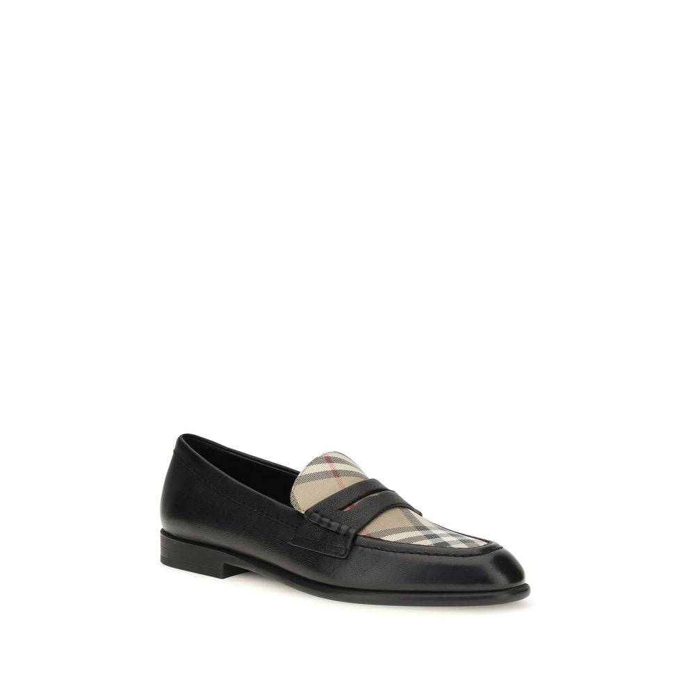 Burberry Svarta Loafers I Läder