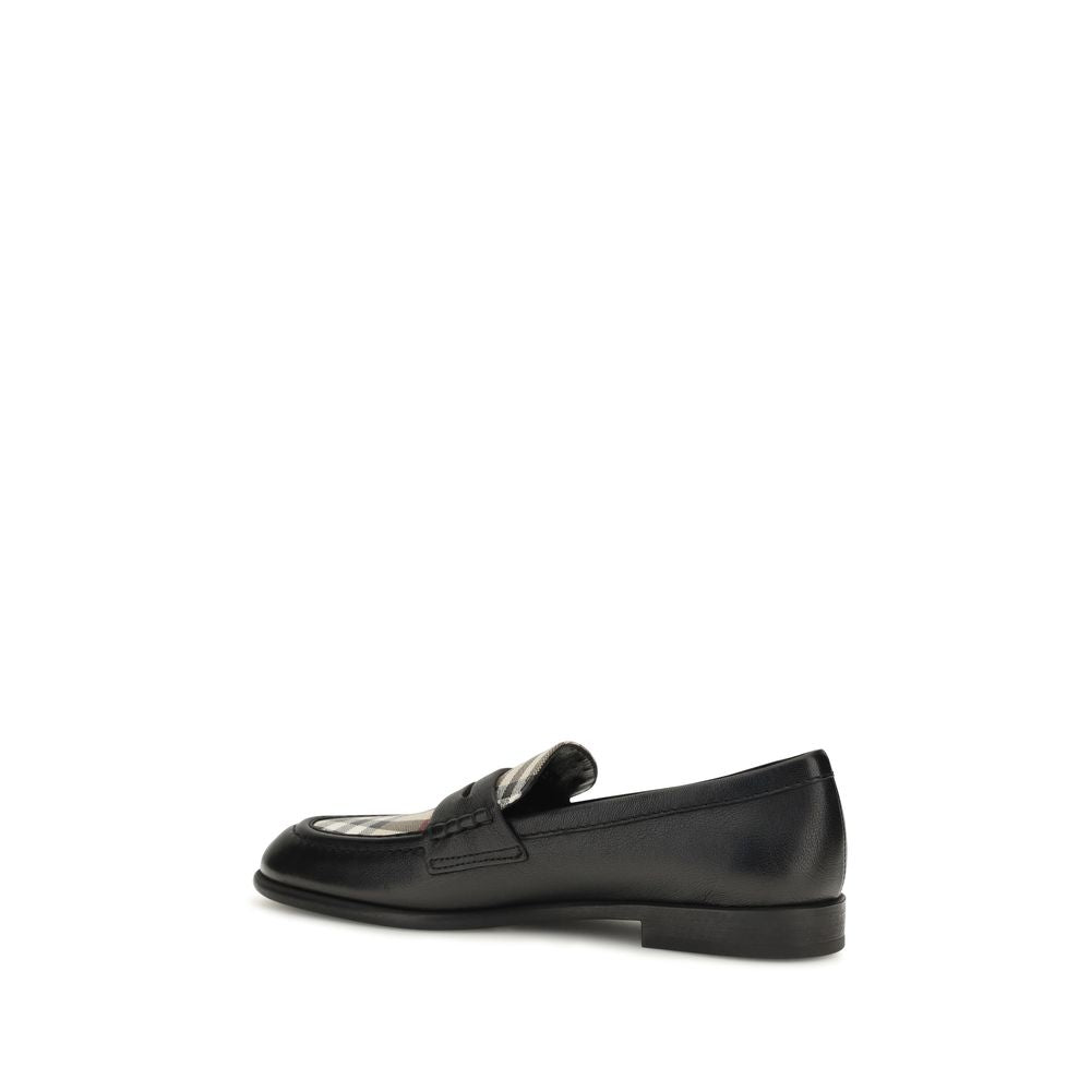 Burberry Svarta Loafers I Läder