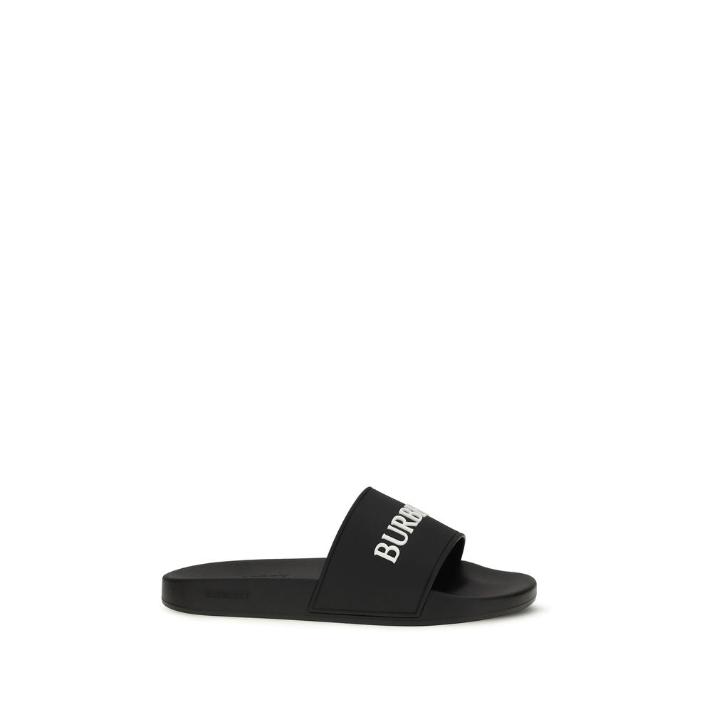 Burberry Svarta Sandaler i Gummi