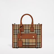 Burberry Mini Freya Tote Vintage Check/Briar Brown