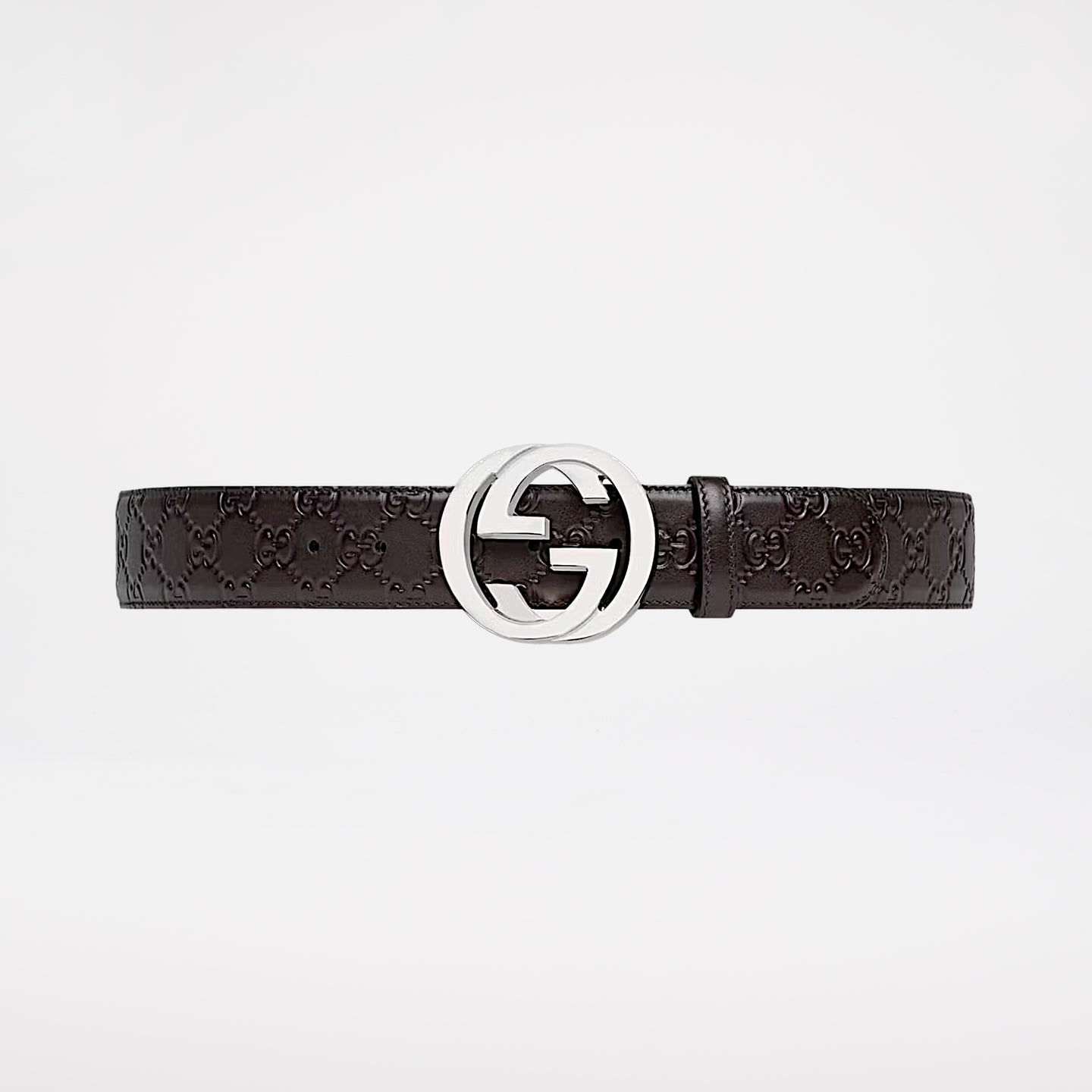 Gucci Signature Läderbälte Brun