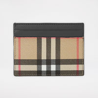 Burberry Vintage Check Kortfodral (5 Kortfack) Svart/Archive Beige