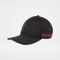 Gucci Original GG Canvas Basebollkeps med Web Svart