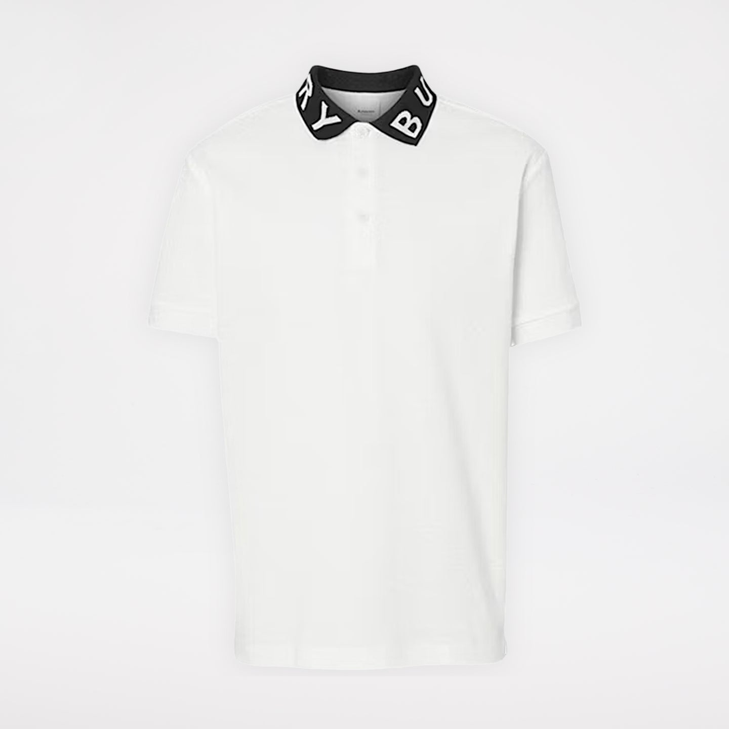 Burberry Ryland Collar Logo Polo White/Black