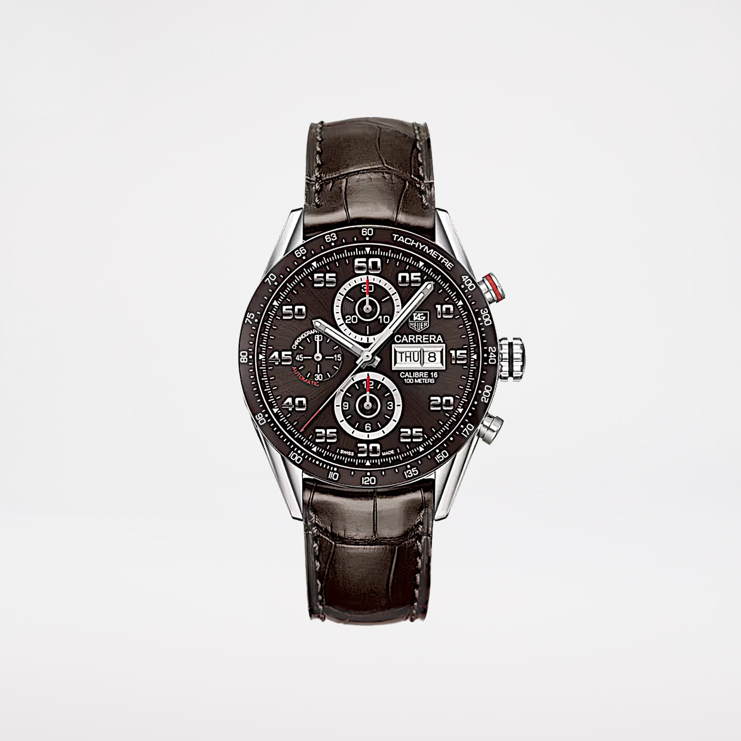 TAG Heuer Carrera Calibre 16 Automatisk Herrklocka 43 mm Brun Läder CV2A1S.FC6236﻿
