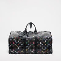 Louis Vuitton x Takashi Murakami Keepall Bandouliere 50 Black Multicolored