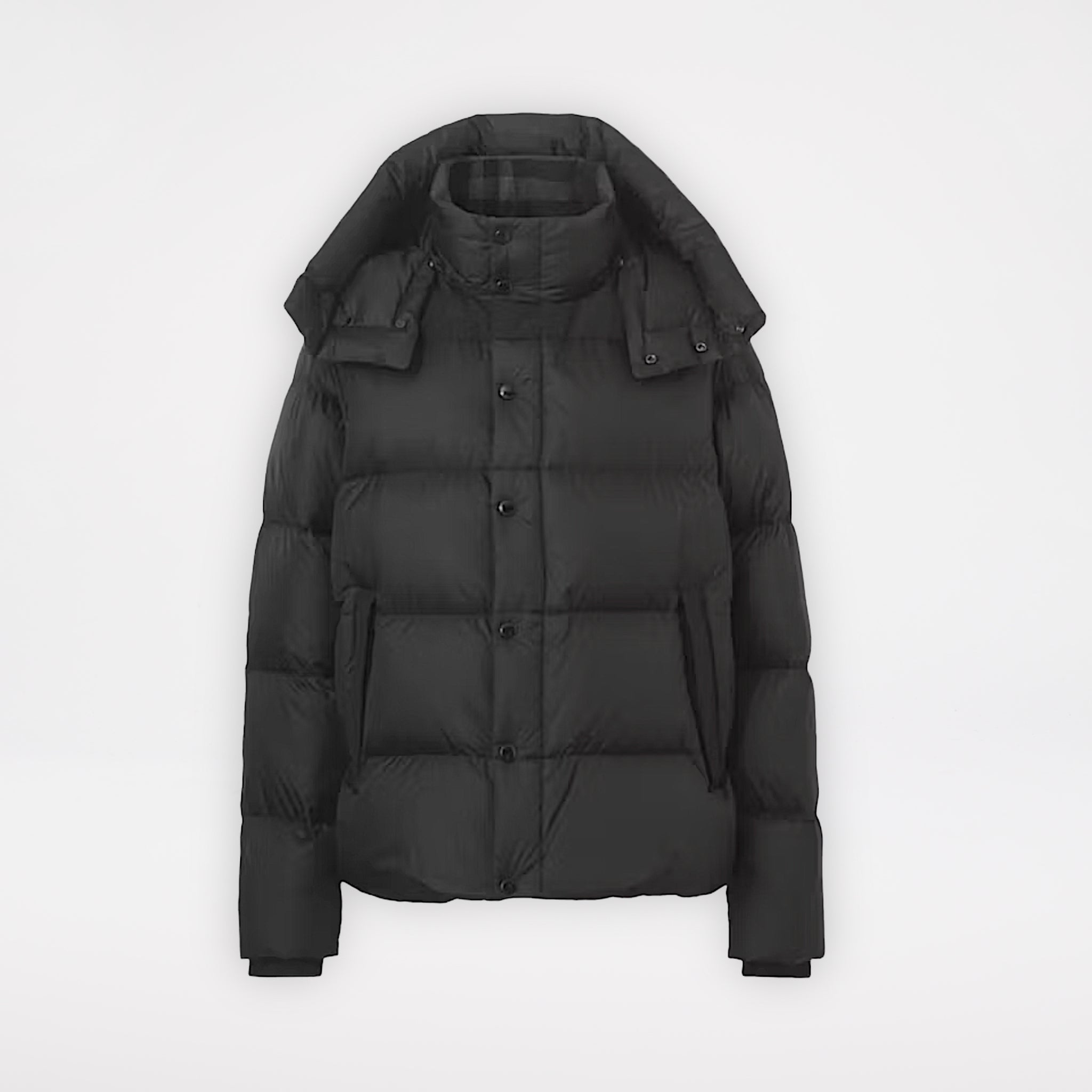 Burberry Detachable Sleeve Hooded Puffer Jacket Black