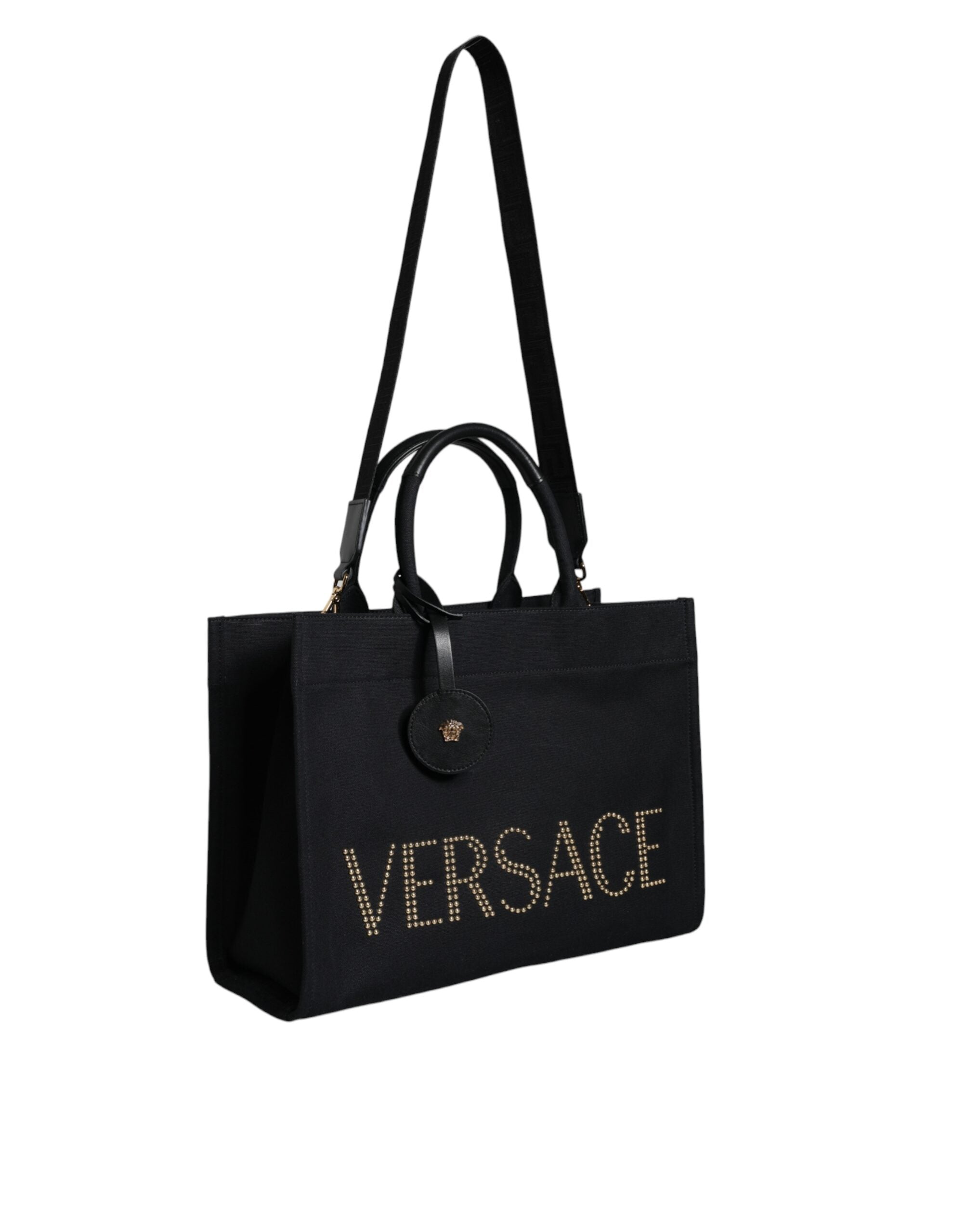 Versace Tote-Väska I Canvas och Läder