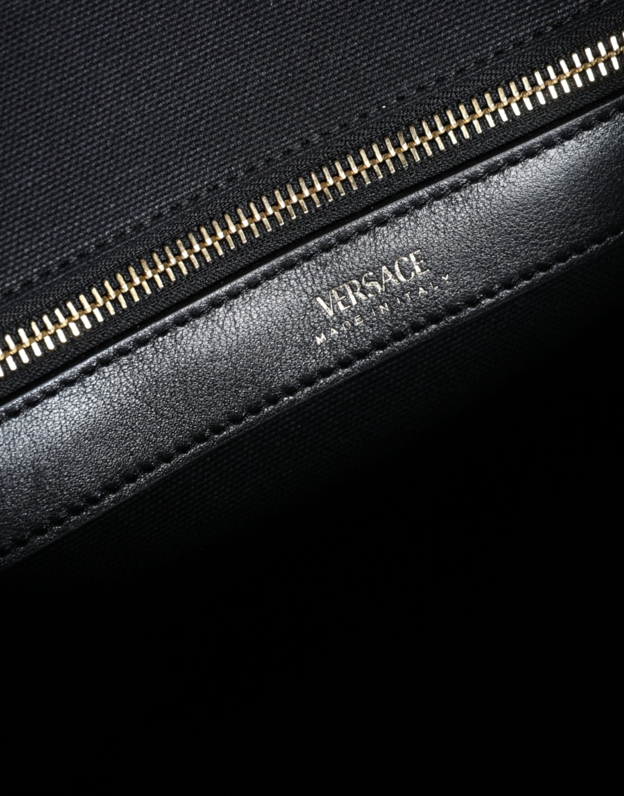 Versace Tote-Väska I Canvas och Läder