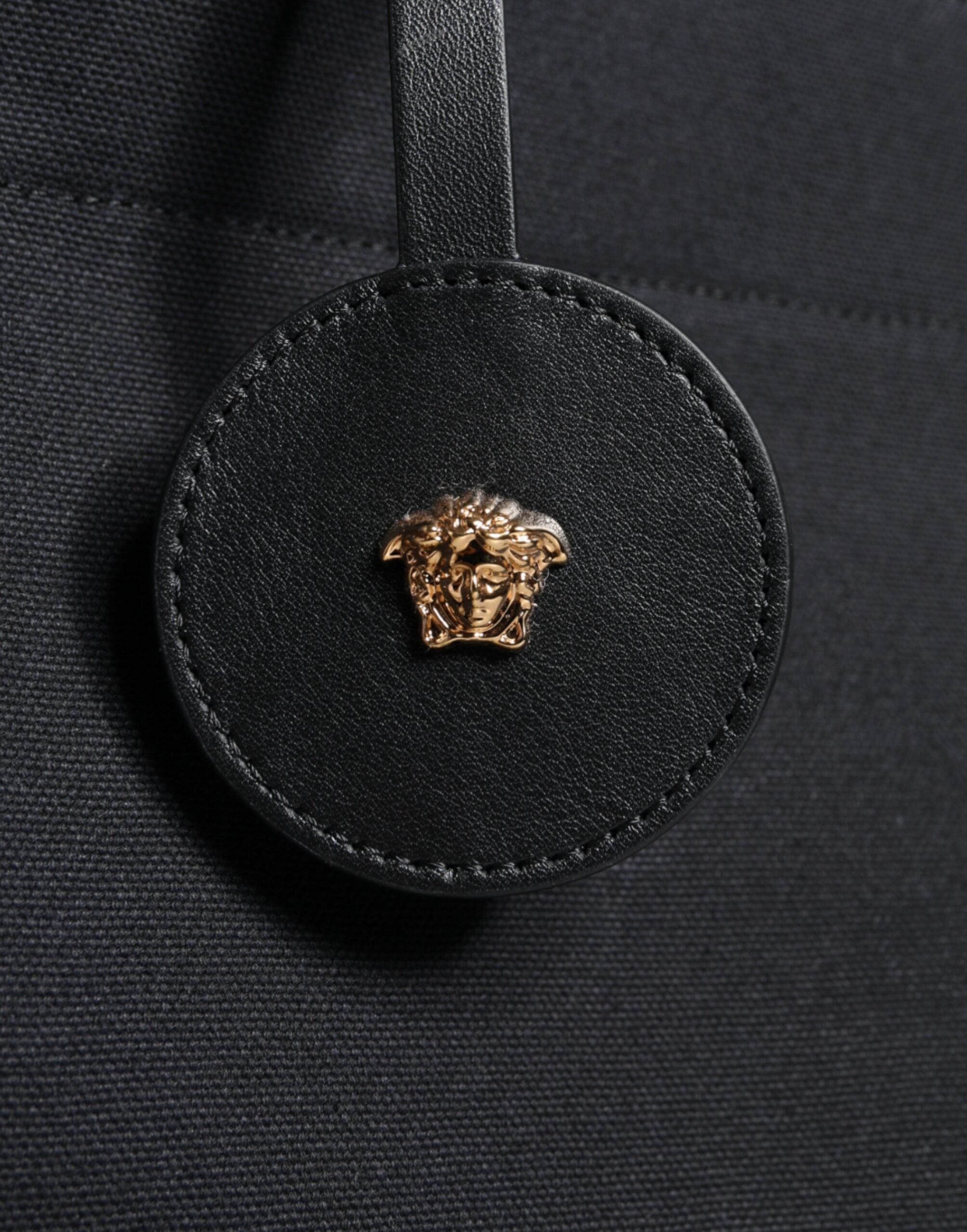 Versace Tote-Väska I Canvas och Läder