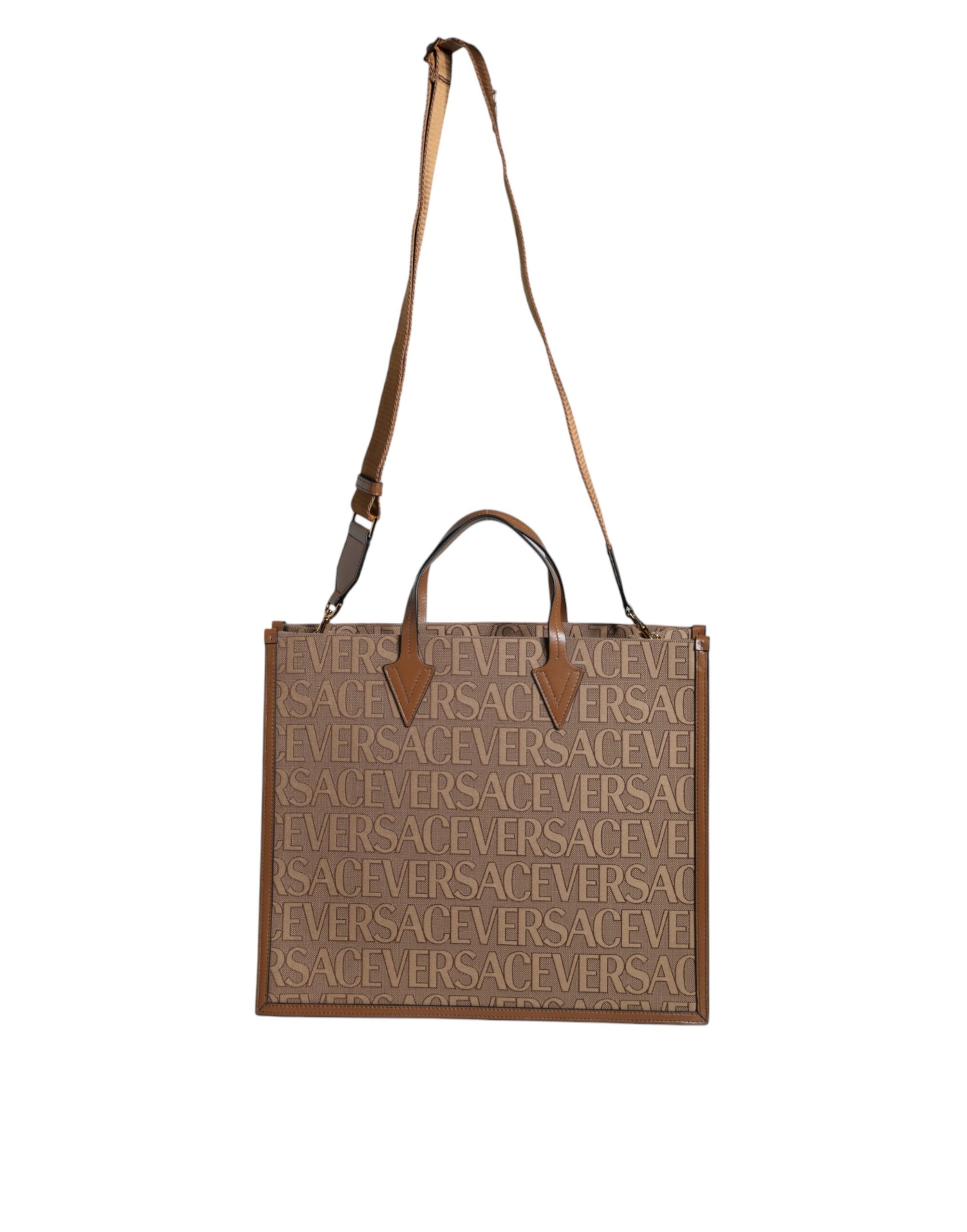 Versace Tote-Väska I Jacquard och Läder