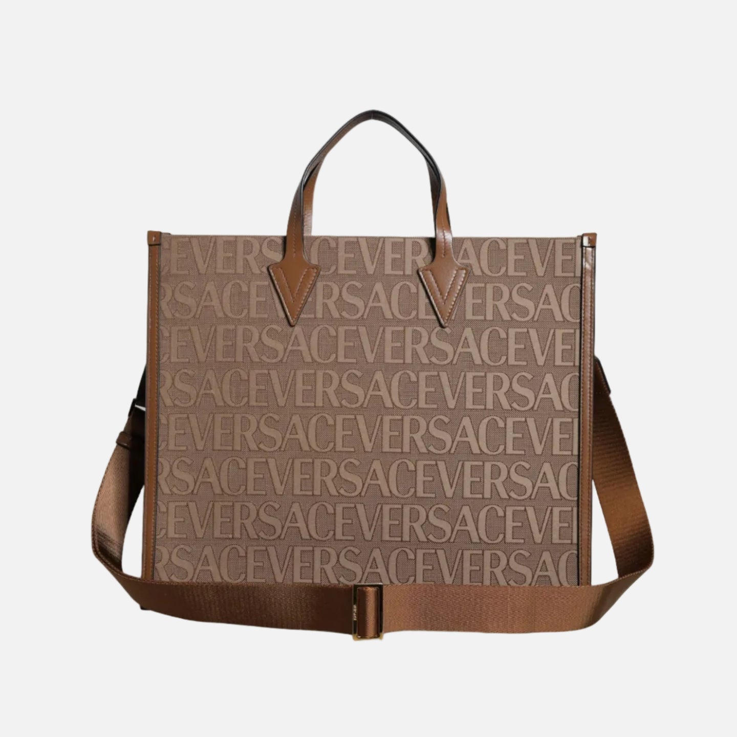 Versace Tote-Väska I Jacquard och Läder