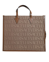 Versace Tote-Väska I Jacquard och Läder