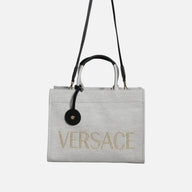 Versace Toteväska I Canvas och Läder