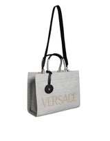 Versace Toteväska I Canvas och Läder