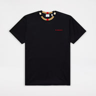 Burberry Icon Stripe Trim Cotton T-shirt Black