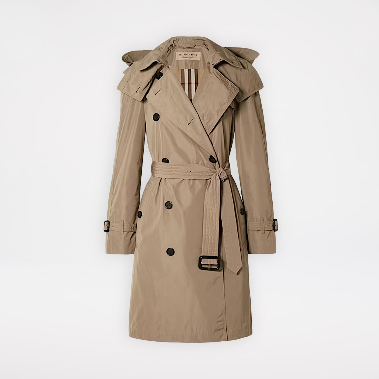 Burberry Amberford Hooded Shell Trenchcoat Beige (Dam)