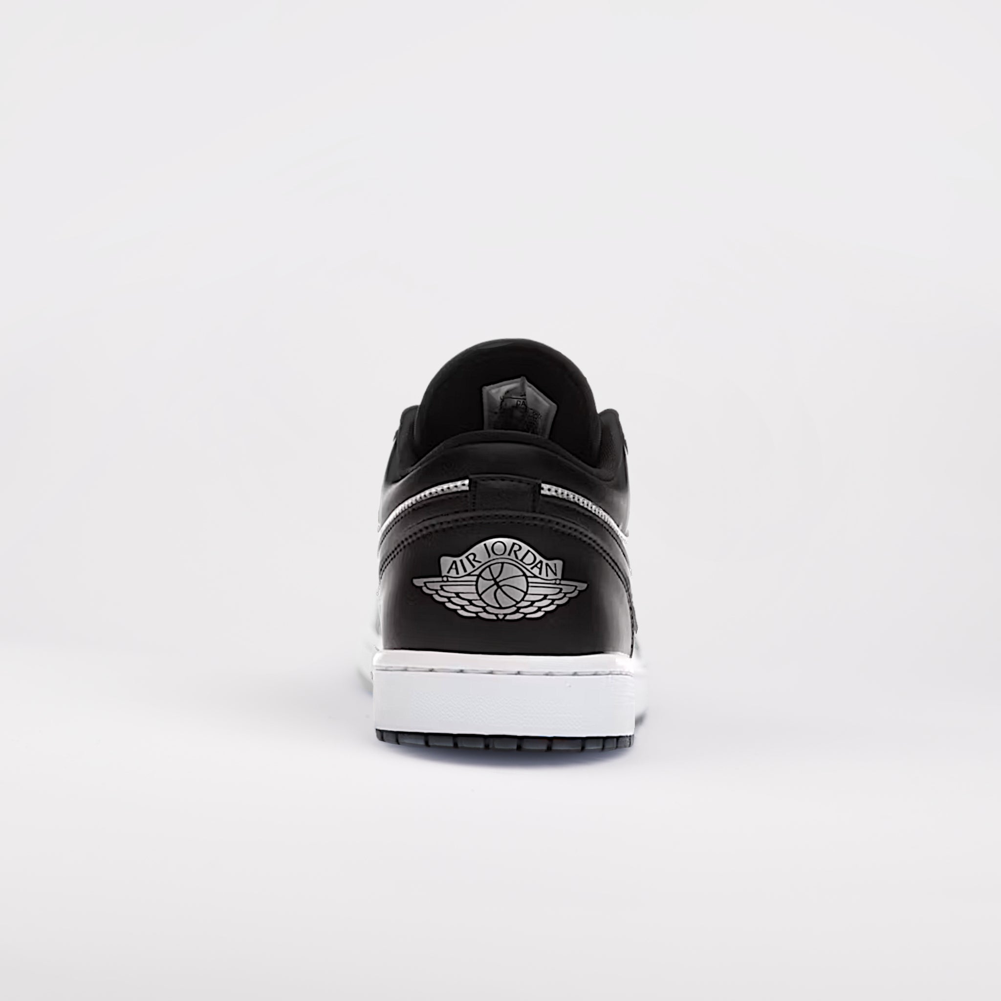 Jordan 1 Low Black Metallic Silver (Dam)