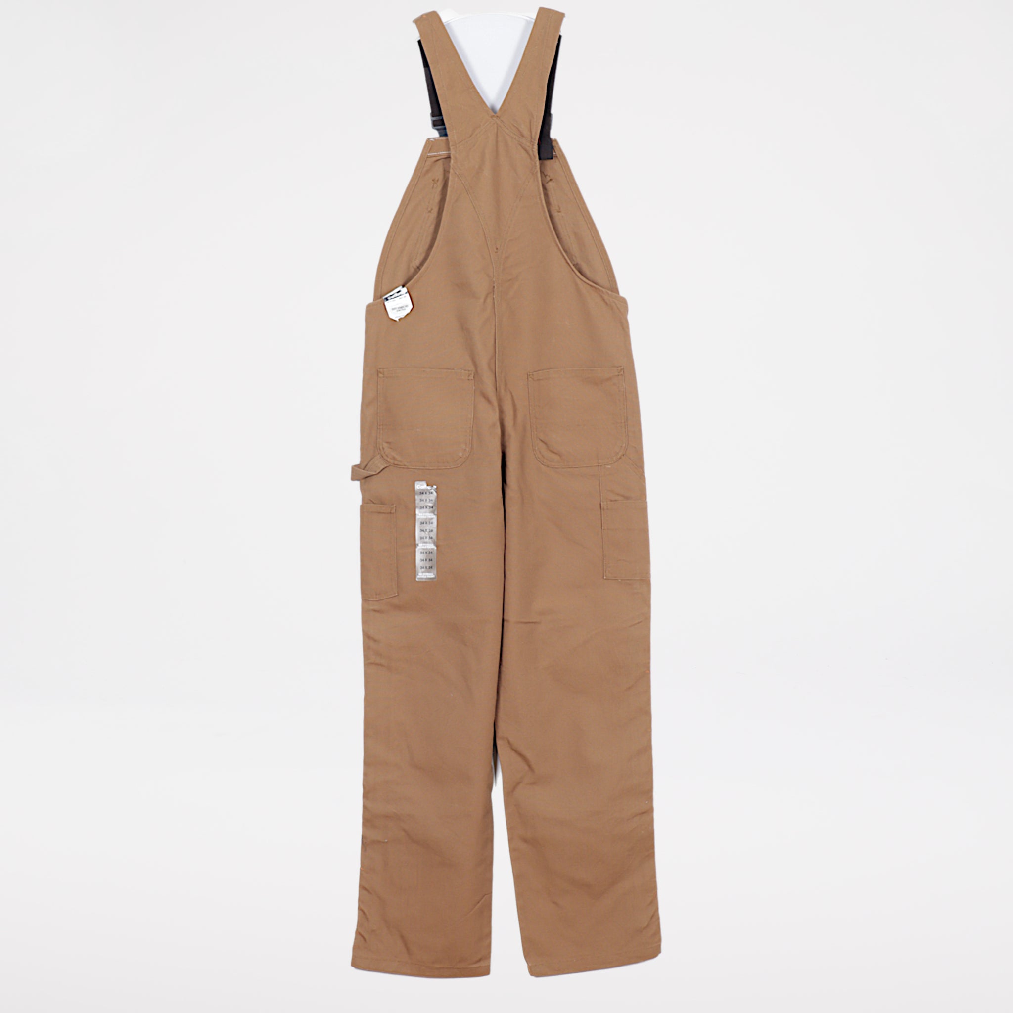 Carhartt Hängselbyxor Herr 34/34 Brun Denim Snickarbyxor