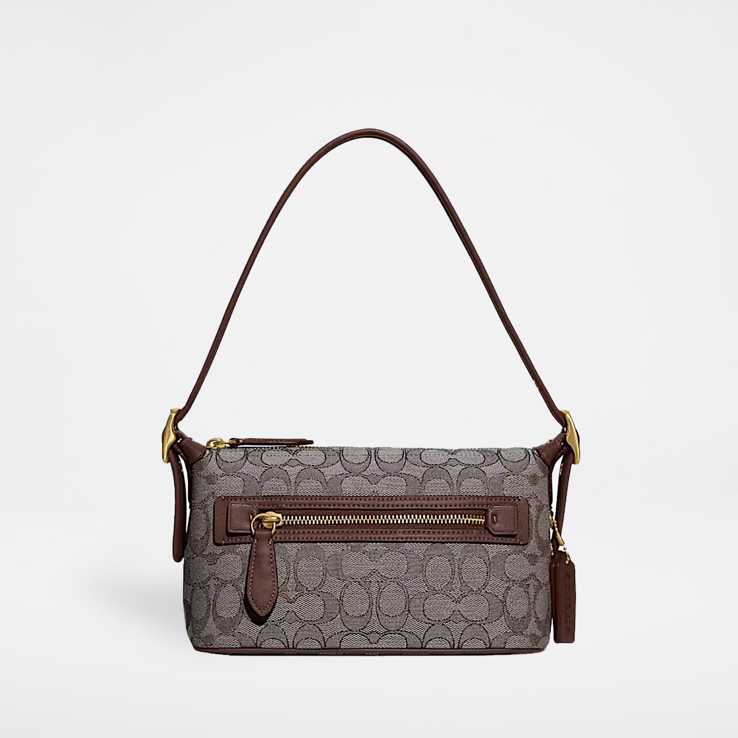 Coach Demi Bag In Signature Jacquard Brass/Oak Maple