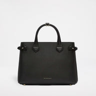 Burberry House Check Banner Medium Tote Bag Black