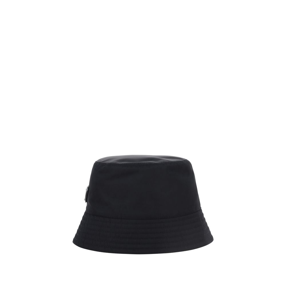 Prada Svart Bucket Hat i Polyamid