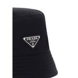 Prada Svart Bucket Hat i Polyamid
