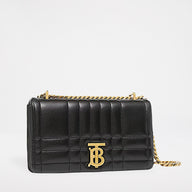 Burberry Quilted Leather Lola Bag Small Black/Gold-tone