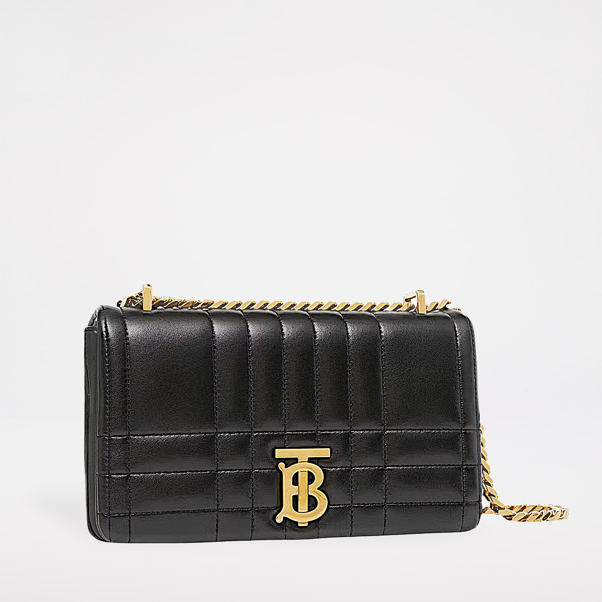Burberry Quilted Leather Lola Bag Small Black/Gold-tone