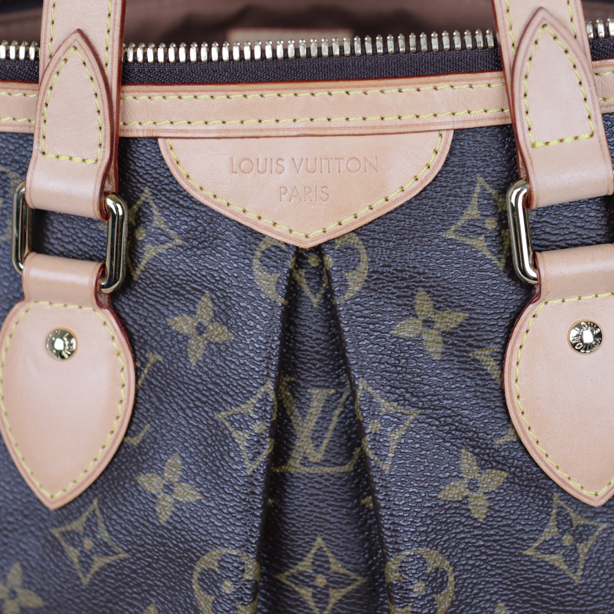 Louis Vuitton Monogram Palermo PM Handväska Brun / GHV