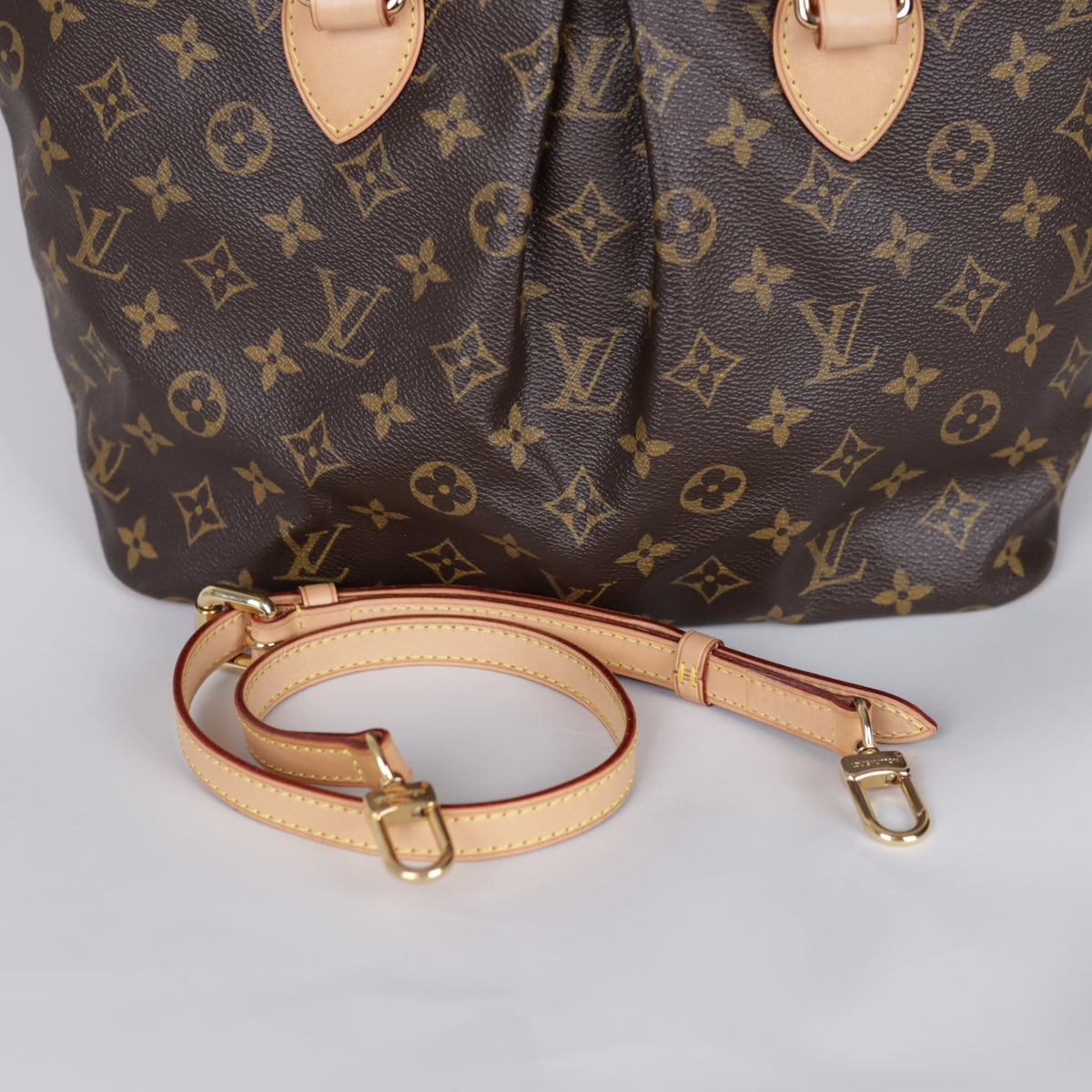 Louis Vuitton Monogram Palermo PM Handväska Brun / GHV
