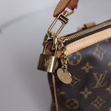 Louis Vuitton Monogram Palermo PM Handväska Brun / GHV