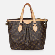Louis Vuitton Monogram Palermo PM Handväska Brun / GHV